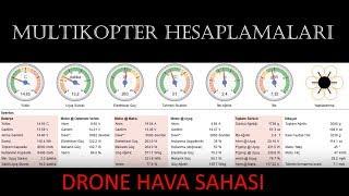 Drone uçuş süresi - motor - pil değerleri hesaplama ( ecalc.ch site kullanımı)