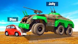 GIANT ARMORED TANK vs. TINY Cars! (Crossout)