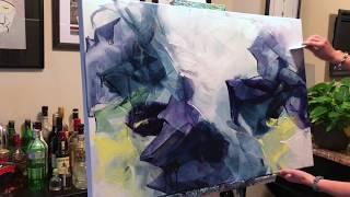 Abstract Painting Techniques using Acrylics (Timelapsed Demonstration)