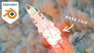 Blender 4.0 Tutorial - Rocket Launch Simulation| By Malikose Studio