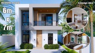 Modern House Design idea | 2storey 6m x 7m 3Bedrooms