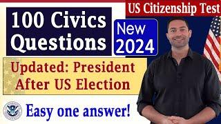 100 Civics Questions (Civics Test) - New updated President for US citizenship Interview 2025