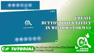 C# Create Button Hover Effect in Windows Form