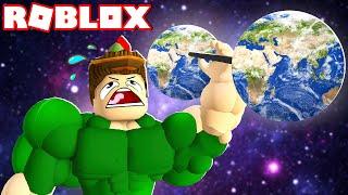 VIREI O MAIS FORTE E CONSEGUI LEVANTAR TODOS OS PLANETAS DO ROBLOX!! (Lifting Titans)