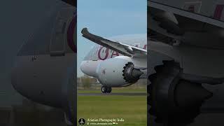 Qatar Airways Boeing 787 Takeoff at Amsterdam Airport ️Aircraft Status Video️Pilot Status