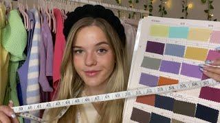 ASMR French Designer Creates Your Movie Premier Outfit  (measuring, writing, fabrics)