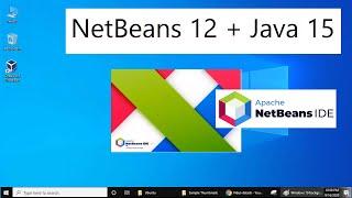 How to install NetBeans 12 with Java 15 on Windows 10