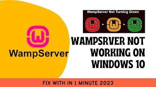 Wamp server not turning green in windows 10 | 100% working and Fix within one minute | 2023