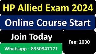 HP Allied Services Online Course Start | HPPSC Allied Course Join Today | HP Achievers | Allied Exam