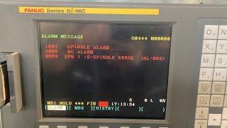 Fanuc Oi - 1001 SPINDLE ALARM, 1005 NC ALARM, 9082 SPN 1   S   SPINDLE ERROR  AL   082  Alarm Solve