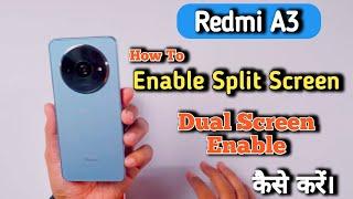 How To Enable Split Screen In Redmi A3 ,Redmi A3 Mein Flooting Window Enable Kaise Karen,