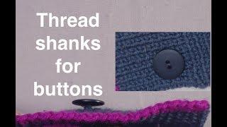 Sewing Buttons onto Knitted Buttonbands