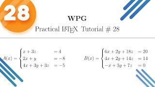 LaTex Tutorial # 28 - Cases Equation in Two Columns