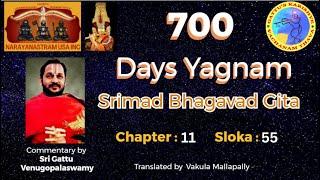 (Gita in English by Vakula) 700 Days Yagnam - Srimad Bhagavad Gita Chapter: 11 Sloka: 55