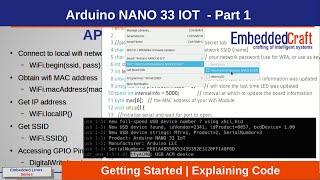 Arduino NANO 33 IOT, Getting Started and Explaining Code - Part 1