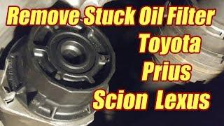 How To Remove Stuck Oil Filter Toyota Prius Corolla Lexus Oil Change