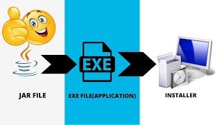 How to convert Jar file into Exe and then create an installer to it including database || Explained
