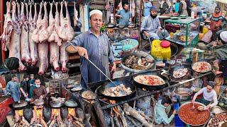 Traditional Breakfast Street food in Afghanistan | Liver fry recipe | Shinwari karahi | Dumpukht