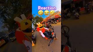 Reaction #brovlogs #ytshorts #trending #reaction #bunnyhelmet #motovlog