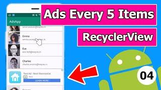 Volley Android Request | Native Ads Every 5 Items Random in Recyclerview in Android Studio Part 4