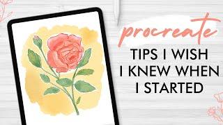PROCREATE TIPS I WISH I KNEW WHEN I STARTED (easy tips for beginners!)