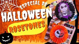 ROSETONES HALLOWEEN   DECORACIÓN PARA HALLOWEEN/MANUALIDADES