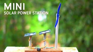 Mini solar Power Station | How to make solar power station | School project Ideas | diy ideas