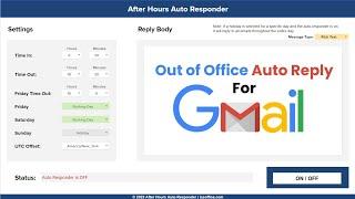 Gmail Out of Office Auto Reply setup | After Hours Auto Responder