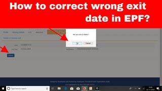 How to correct exit date in EPF online?