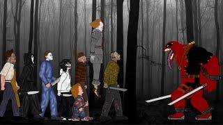 VENOMPOOL Vs Jason Voorhees, IT Pennywise, Freddy, Jeff, Chucky, Michael, Ghostface, Leatherface