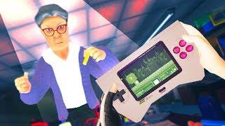 911 GRANNY IS OUR TEACHER AND I'M SCARED!!?! (Pixel Ripped 1989 Oculus Rift VR)