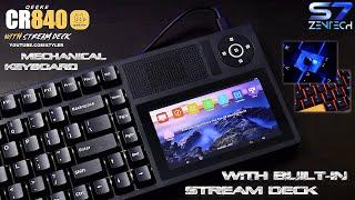 Qeeke CR840 Mechanical Keyboard with Stream Deck LCD | Unboxing & Hands-on | Sound Effects, Trackpad