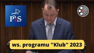 Prawo i Sprawiedliwość - pytanie ws. programu "Klub" 2023