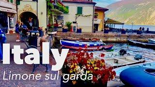 4K Italy | Limone sul garda | 4K walking tour Italy