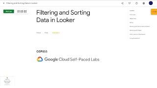 Qwiklabs | Filtering and Sorting Data in Looker [GSP855]