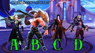 Mobile Legends Heroes in Alphabetical order * from A to Z * ABC