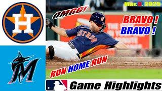 Miami Marlins Vs. Houston Astros GAME Highlights | MLB Training Spring 2025