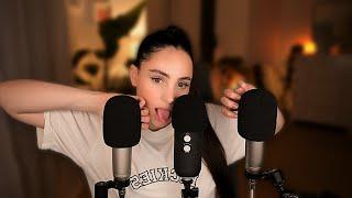 ASMR 2h wet Mouth Sounds  + Mic Scratching with 3 Mics ️️️ NO TALKING 