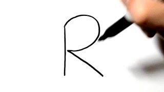 How to Turn Letter R into a Rabbit - LetterToons A-Z Animals