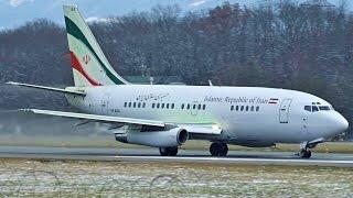 [FullHD] *RARE* Iranian Government Boeing 737-200(A) takeoff at Geneva/GVA/LSGG