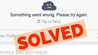 Fix Something Went Wrong Please Try Again|Tap To Retry Error In Facebook App||Android