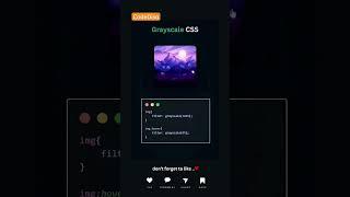 How to create image grayscale  effect in css   #css #trick #tips #codedixa #softhubsolution#coding