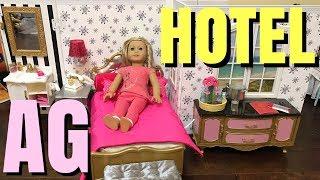 American Girl Grand Hotel Unboxing with Luggage Cart, Room Service Set, and Luggage Set