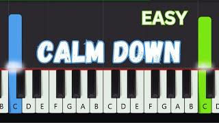 Rema, Selena Gomez - Calm Down | Easy Piano Tutorial