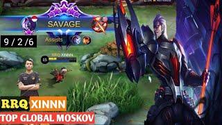 RRQ XIN Pakai Moskov auto SAVAGE!!! [Moskov Top 1 INDONESIA 2020] XINNN - Mobile Legends