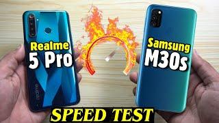 Samsung Galaxy M30s Vs Realme 5 Pro : Speed Test