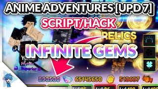Update 7 Anime Adventures Script GUI  Anime Adventures Script - INFINITE GEM AUTO FARM SCRIPT