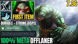 Tidehunter dominates game with just 3 items Durable Meta Offlane with strong dispel Dota 2