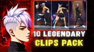 TOP 10 CLIPS PACK | FREE FIRE CLIPS  FF EMOTE CLIPS PACK | FREE TO USE #34