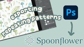 EXPORTING your files for Spoonflower  Make seamless patterns in Photoshop!